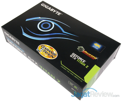 Review Gigabyte GeForce GTX TITAN Z: Dual-GPU Mewah, Kencang, & Bertenaga 10 gigabyte nvidia gtx titan z front box