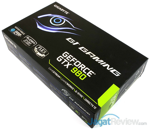 Review Gigabyte GeForce GTX 980 G1 Gaming: Maxwell Terkencang Berpadu dengan Windforce 3X Terbaik 8 gigabyte geforce gtx 980 g1 gaming front box