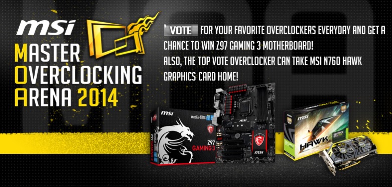 48 Jam Menuju MSI Master Overclocking Arena 2014 3 MOA 2014 Vote