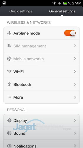 Review Xiaomi Redmi 1s: Smartphone Android Kencang dengan Harga Murah 4 Xiaomi Redmi 1S - Setting