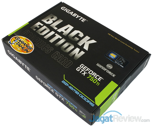 Review Gigabyte GeForce GTX 750 Ti Black Edition: VGA Tangguh, Kencang, & Irit Daya 8 gigabyte gtx 750 ti black edition front box