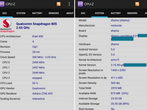 CPU-Z Bocorkan Detail Prosesor Motorola Nexus 6 2 nexus 6