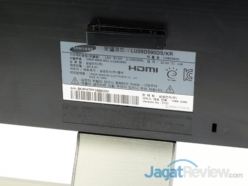 samsung u28d590d cables manager & kensington lock