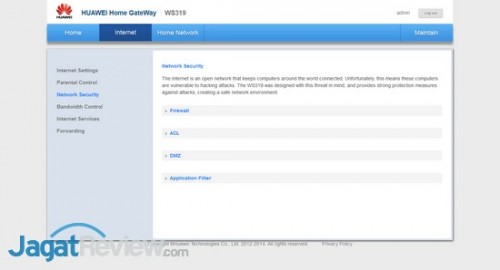 Beberapa fitur keamanan juga tersedia di router ini.