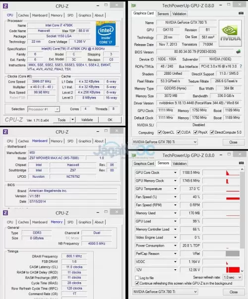 Hands-on Review & Overclocking: Galaxy GeForce GTX 780 Ti HOF V2 3GB Limited Edition 3 SystemSummary_CPu4_gpuDEF
