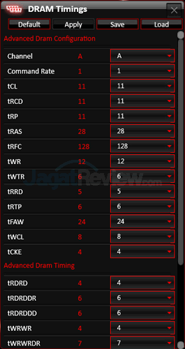 msi z97 gaming 7 command center dram timings & information