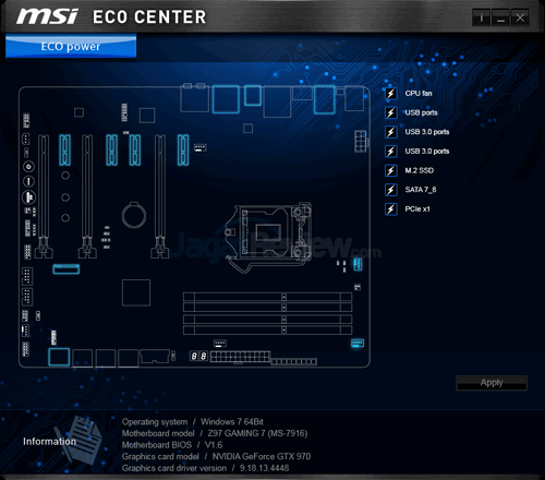 msi z97 gaming 7 eco center