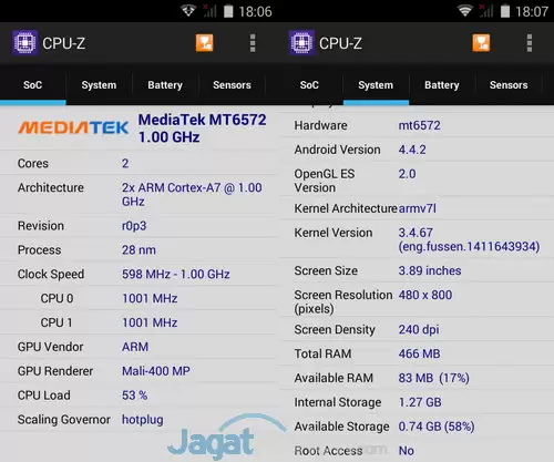Review SPC S12 Razor: Smartphone Android KitKat 3G Murah dengan Layar IPS 3 CPUZ SPC S12 Razor