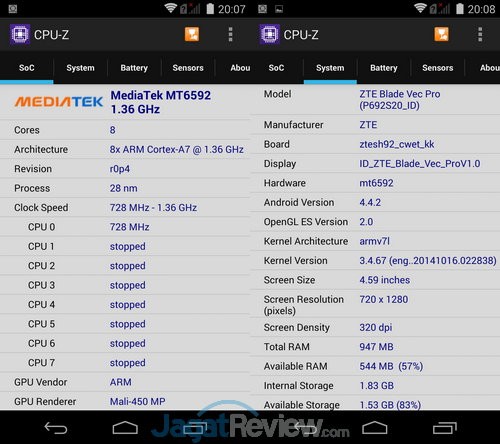 Review ZTE Blade Vec Pro: Smartphone Android Octa Core dengan Kamera 13 Megapixel 3 CPUZ ZTE Blade Vec Pro