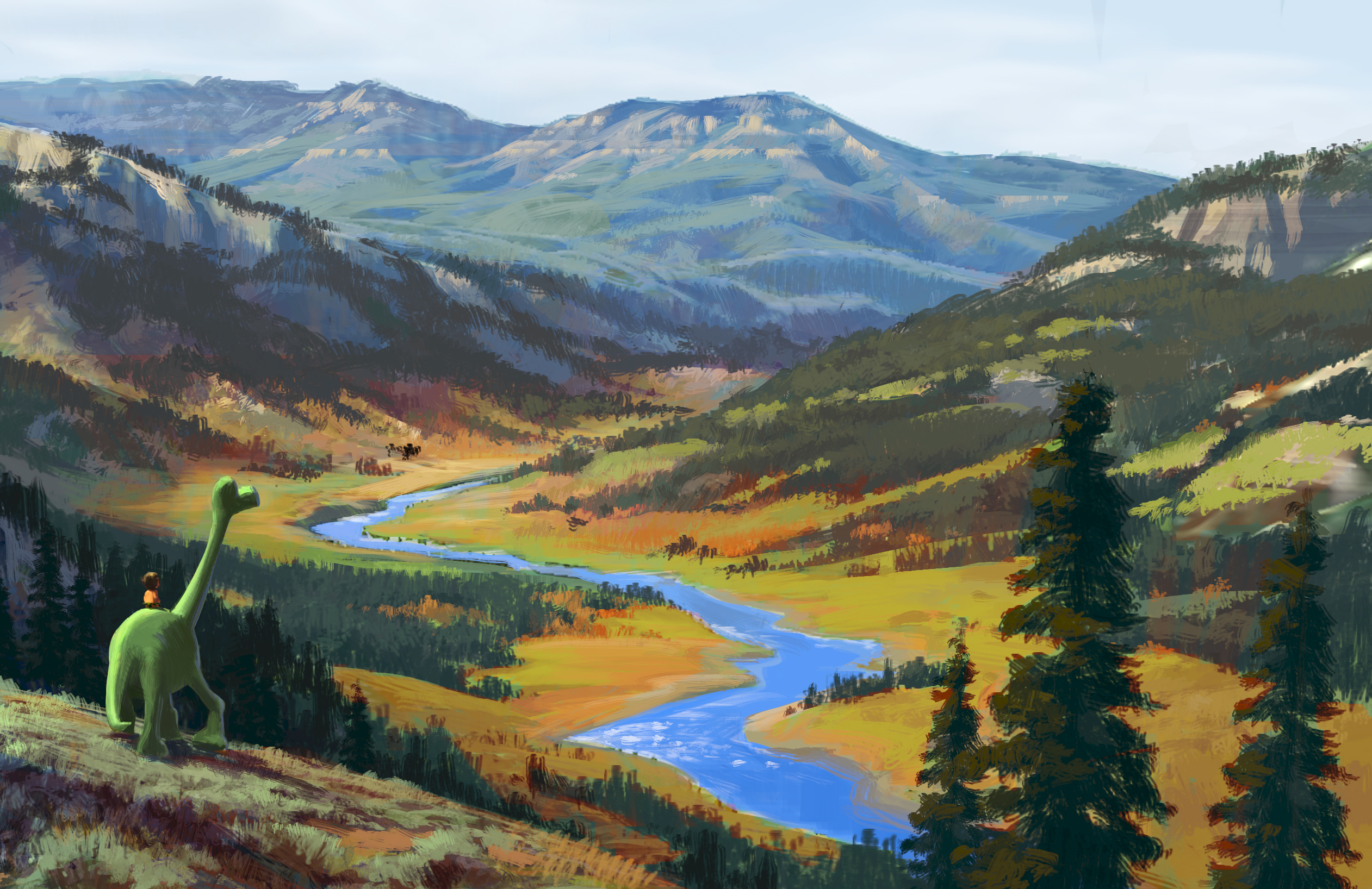 The Good Dinosaur Tampilan Gambar Konsep dan Logo Resmi 2 Pixars The Good Dinosaur New Concept Art