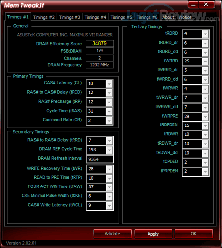 asus maximus vii ranger memtweakit