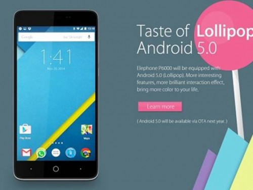 Elephone P6000 Ponsel China Pertama dengan Lollipop 1 elephone