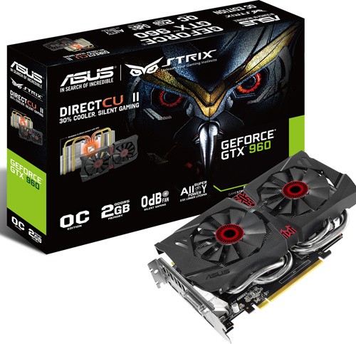 Parade VGA NVIDIA GeForce GTX 960 2 ASUS STRIX GTX 960 DIRECT CU II OC - GAMING 1228 1291 - OC 1253 1317 - 7200