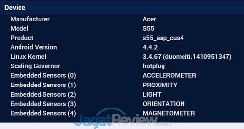 Acer Liquid Jade Sensor