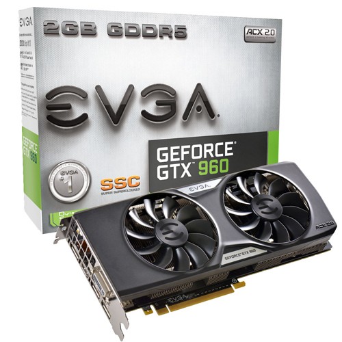Parade VGA NVIDIA GeForce GTX 960 7 EVGA GeForce GTX 960 SuperSC ACX 2.0+ - 1279 1342 - 7010
