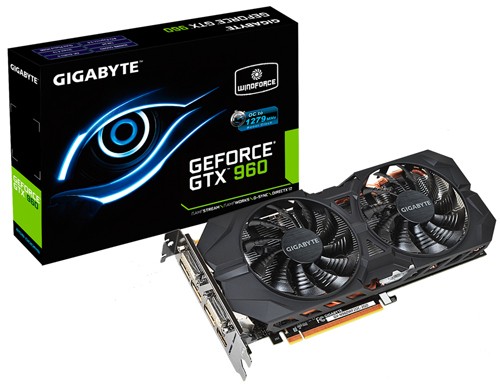 Parade VGA NVIDIA GeForce GTX 960 8 GIGABYTE GTX 960 WINDFORCE OC - 1216 1279 - 7010