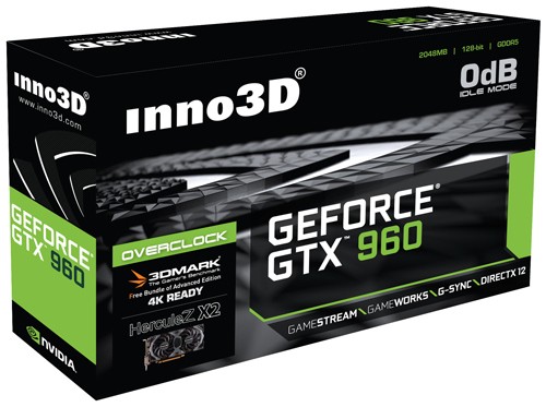 Parade VGA NVIDIA GeForce GTX 960 3 INNO3D GTX 960 OC - BOX
