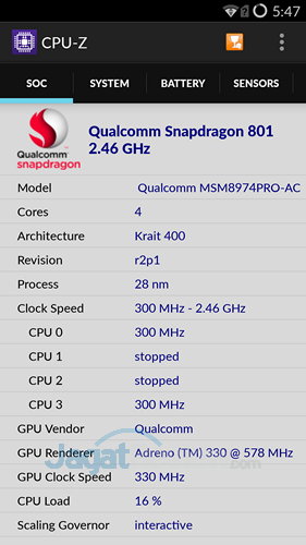 Review OnePlus One: Smartphone Android CyanogenMod Kencang 3 OnePlus One - CPUZ CPU