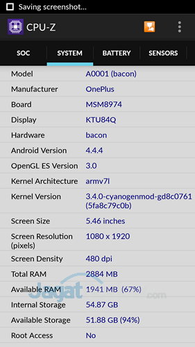 Review OnePlus One: Smartphone Android CyanogenMod Kencang 4 OnePlus One - CPUZ SoC