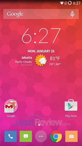 Review OnePlus One: Smartphone Android CyanogenMod Kencang 3 OnePlus One - Homescreen