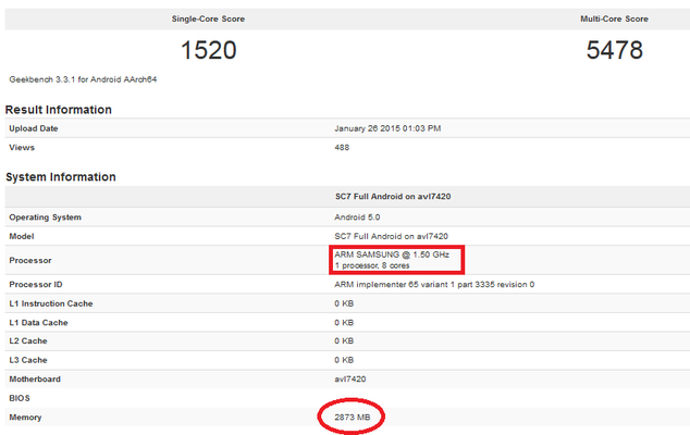 Prosesor Exynos 7420 Terungkap Dalam Hasil Benchmark 6