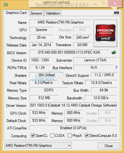 Review Lenovo Z40-75: Notebook APU AMD Kaveri dengan Fitur Dual Graphics 8 lenovo z40-75 gpuz 01