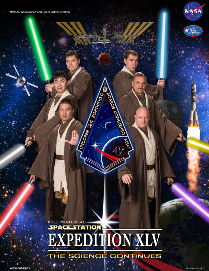 Poster NASA untuk Ekspedisi 45 Bertema Jedi 4 NASA Star Wars