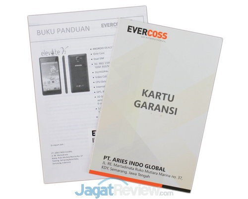 Review Evercoss Elevate Y2: Smartphone Android Octa-Core Lokal Dua Jutaan 8 Buku panduan dan kartu garansi