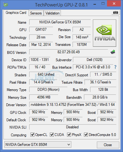 Review Dell Inspiron 14 7447: Kencang & Bertenaga Untuk Beragam Kebutuhan 5 dell inspiron 7447 pandora gpuz
