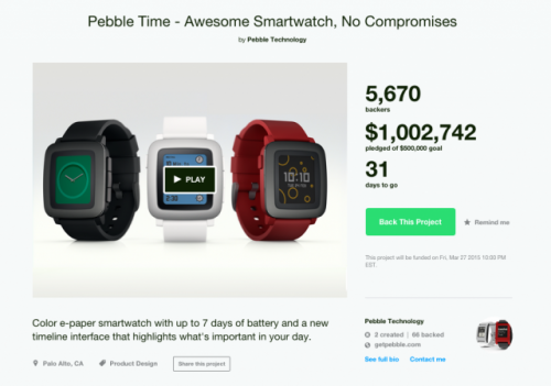 Pebble Baru Pecahkan Rekor Pengumpul Dana Tercepat di Kickstarter 2 pebble kickstarter