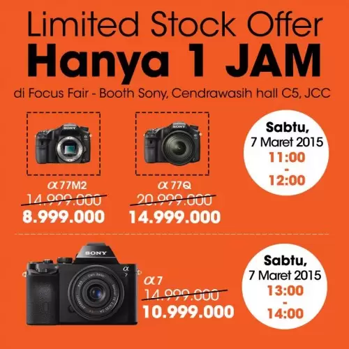 Sony Lepas Kamera Mirrorless Sony α7 Murah Khusus Hari Ini! 1 Promo Sony α7