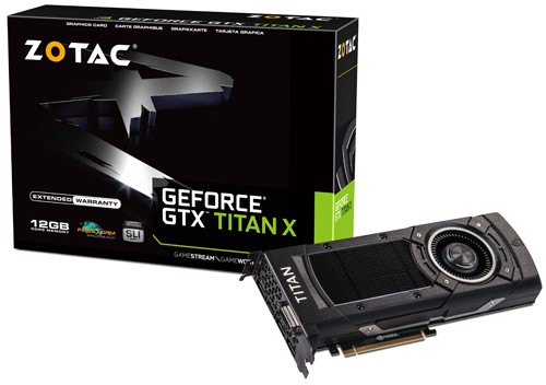 ZOTAC GEFORCE GTX TITAN X 1000 1075 7010
