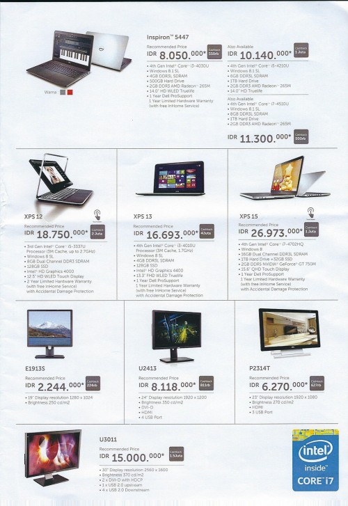Promo Mega Bazaar 2015: Smartphone, Tablet, dan Notebook 4 dell 03
