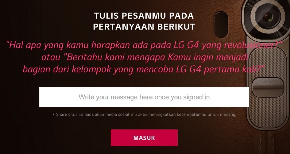 Mau Jajal LG G4 Gratis, Ikut Program #TryLGG4 2 2
