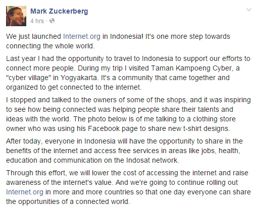 Mark Zuckerberg Resmi Umumkan Internet.org di Indonesia 2 2