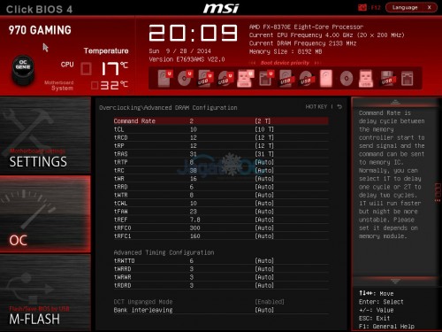 Overclocking Test: MSI 970 Gaming Motherboard 7 970Gaming_2133_RAMTIMING
