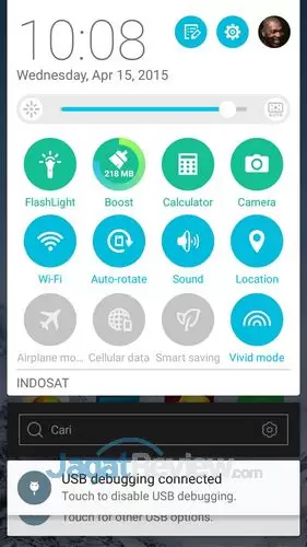Preview ASUS Zenfone 5 Lollipop: Material Design ZenUi di Intel CloveTrail+ 6 ASUS Zenfone 5 Lollipop - Quick Setting