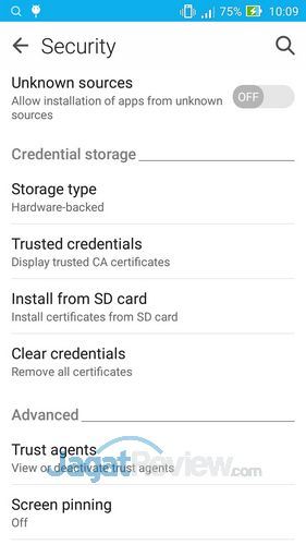 Preview ASUS Zenfone 5 Lollipop: Material Design ZenUi di Intel CloveTrail+ 7 ASUS Zenfone 5 Lollipop - Security