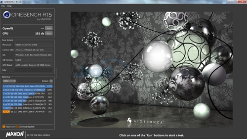 Review Mini PC Desktop: Intel NUC NUC6i3SYK 8 CINEBENCH R15 SS