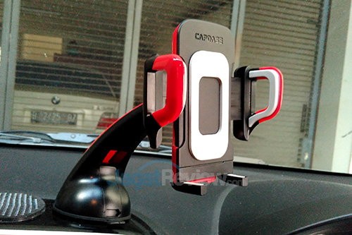 Review Capdase Flexi: Phone Holder Besar, Kokoh, dan Sporty 8 Capdase Flexi - Tempel di Dashboard