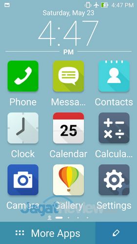 Review ZenFone 2 ZE551ML: Smartphone Android Lollipop Intel Moorefield Kencang RAM Lega 10 ASUS Zenfone 2 - Easy Mode Homescreen