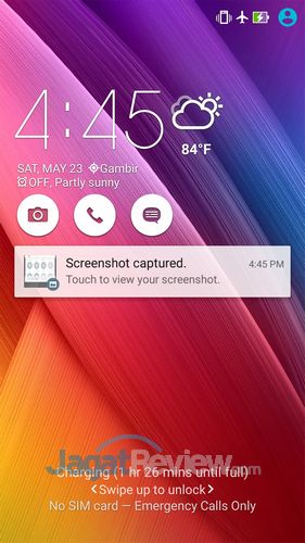 Review ZenFone 2 ZE551ML: Smartphone Android Lollipop Intel Moorefield Kencang RAM Lega 1 ASUS Zenfone 2 - LockScreen
