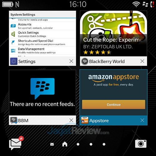Review Blackberry Classic: Smartphone Blackberry Onyx dengan BB OS 10 4 Blackberry Classic - Task Manager
