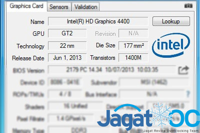 Overclocking IGP Intel HD Graphics 4400 di Core i3-4130 8 HD4400 Overclockings