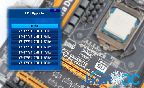 Easy OC dengan Fitur CPU Upgrade pada Gigabyte GA-Z97X-SOC Force 9 Z97XSOCFOrce CPUUpgrade