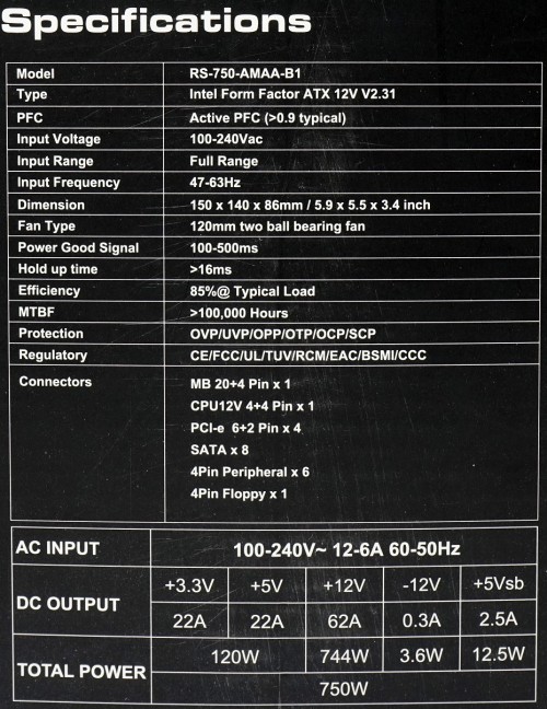 Hands-On PSU Semi Modular CoolerMaster G750M 1 spesifikasi CM G750M