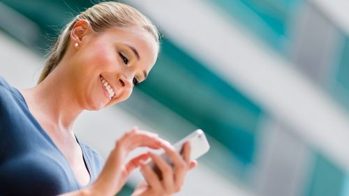 woman with cellphone