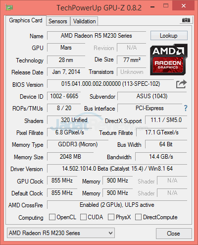 ASUS X550ZE-XX033D AMD R5 M230