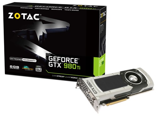 Parade VGA NVIDIA GeForce GTX 980 Ti 4 ZOTAC GTX 980 Ti 1000 1076 7010