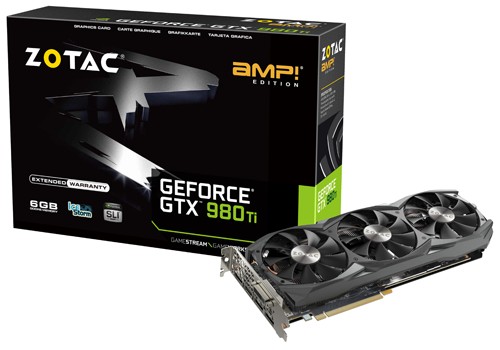 Parade VGA NVIDIA GeForce GTX 980 Ti 5 ZOTAC GTX 980 Ti AMP! 1051 1140 7010